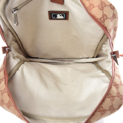 Gucci X MLB GG Monogram NY Yankees Medium Backpack Beige Ruggine Ivory 7 of 11