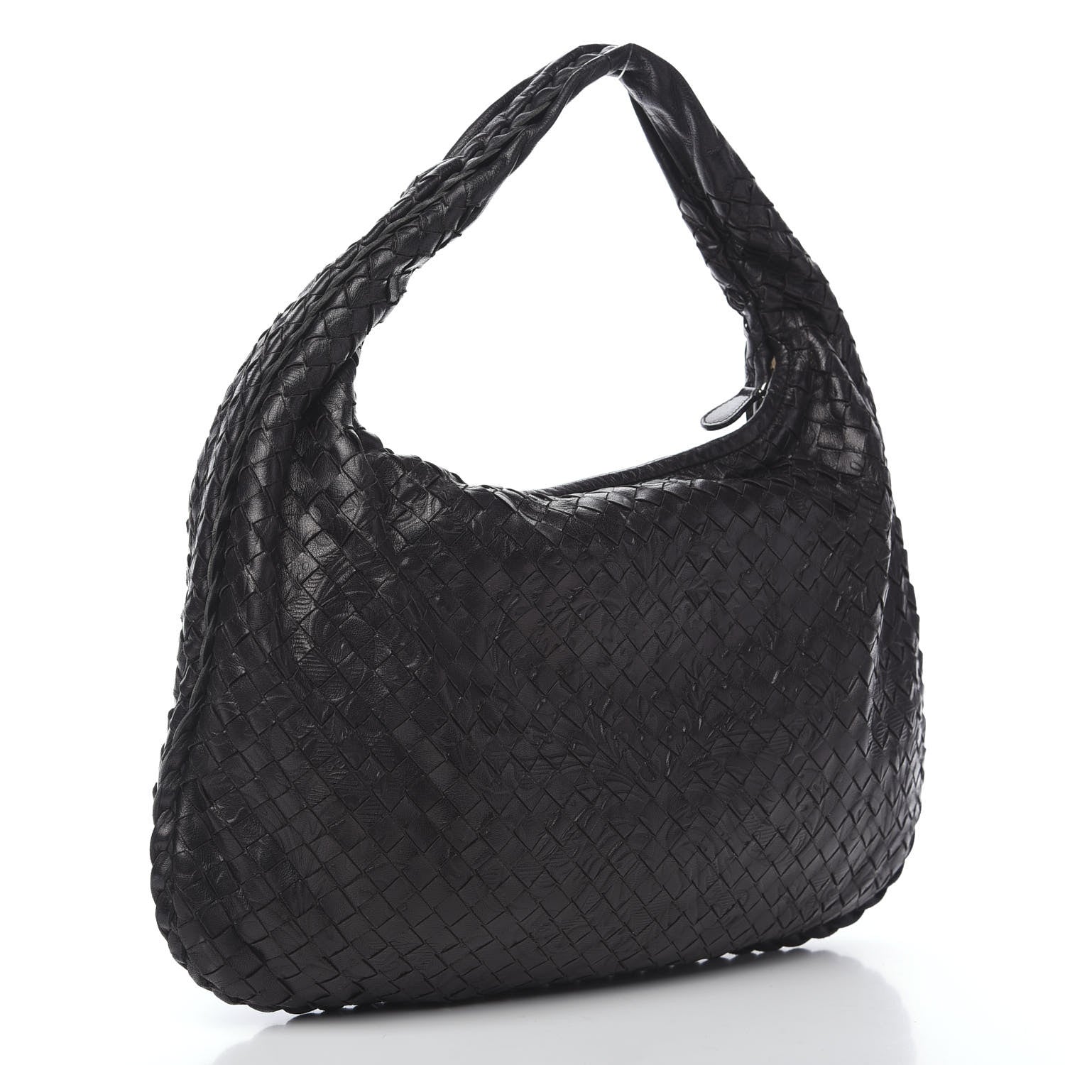 Bottega Veneta Nappa Intrecciato Embossed Medium Veneta Hobo Black 2 of 11