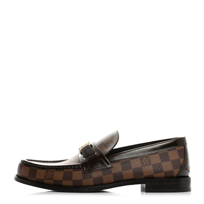 Louis Vuitton Damier Ebene Calfskin Mens Major Loafers 10.5 1 of 9