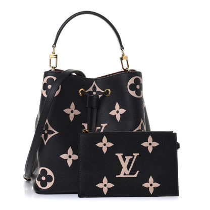 Louis Vuitton Empreinte Monogram Giant Neonoe MM Black Beige 1 of 4
