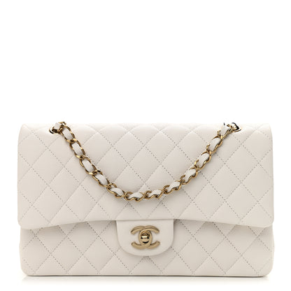 Chanel Caviar Quilted Medium Double Flap White 1 of 10