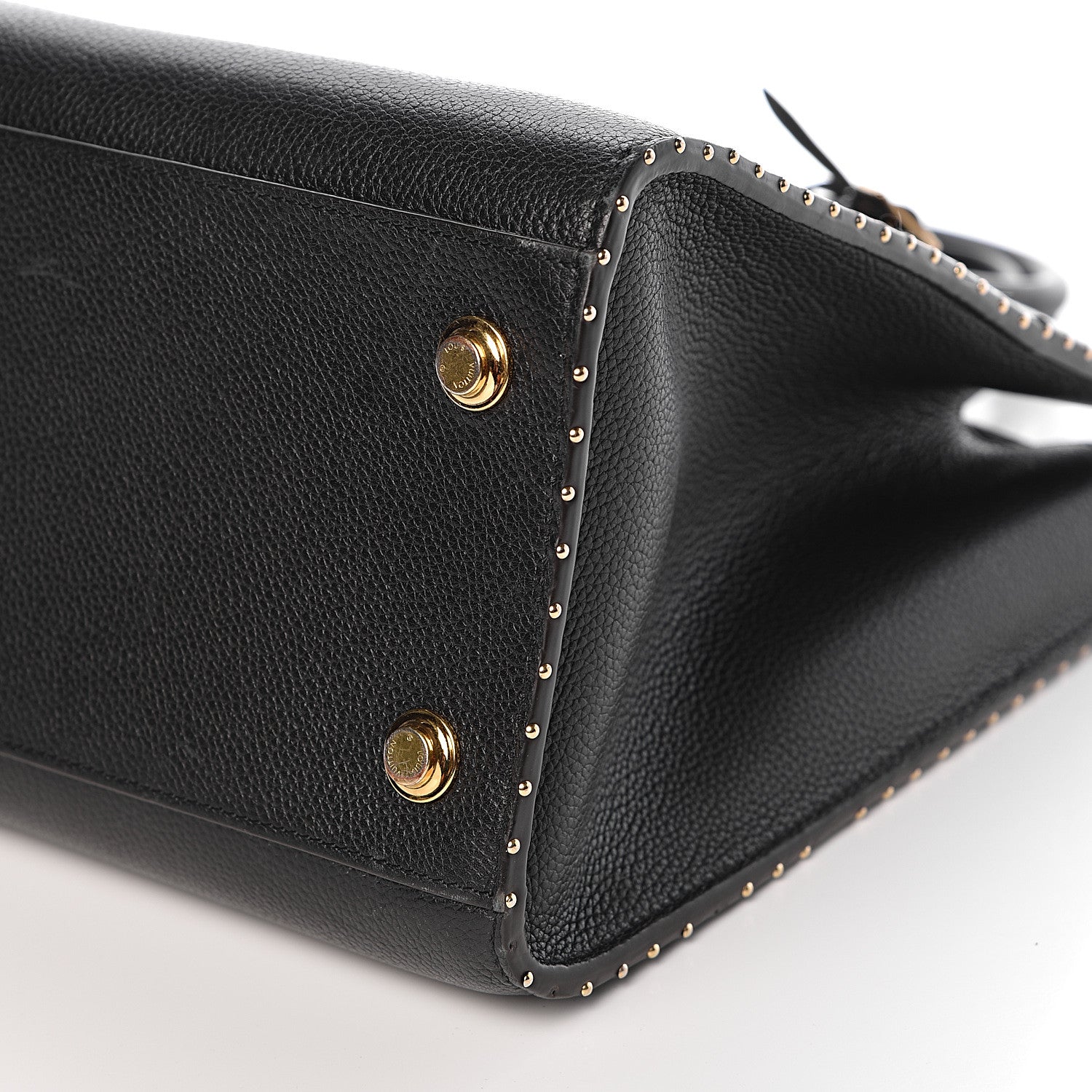 Louis Vuitton Calfskin Studded City Steamer MM Black 10 of 18