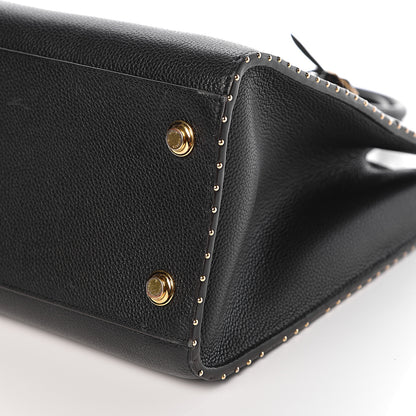Louis Vuitton Calfskin Studded City Steamer MM Black 10 of 18