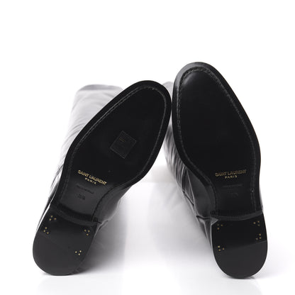 Saint Laurent Calfskin Thigh High Boots 35.5 Black 5 of 6