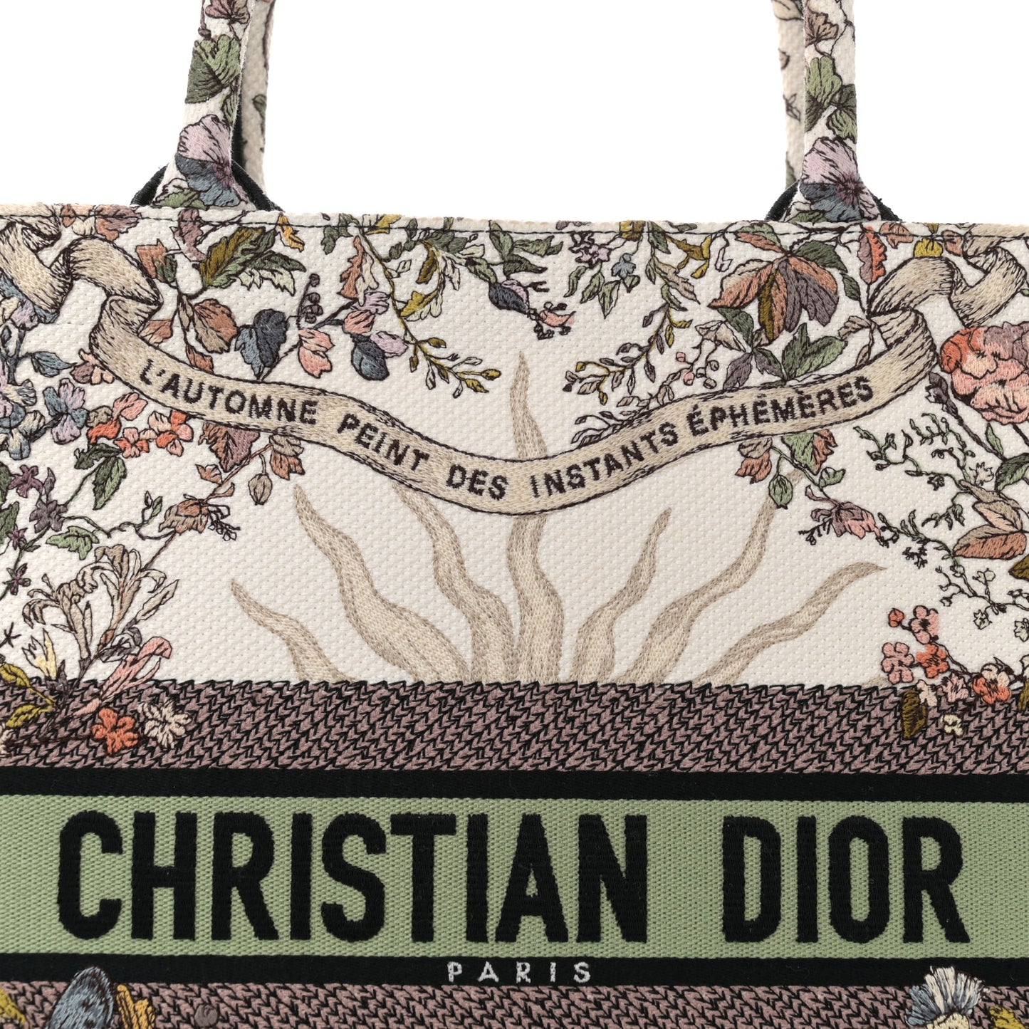 Canvas Embroidered Large 4 Saisons Hiver Soleil Book Tote Multicolor