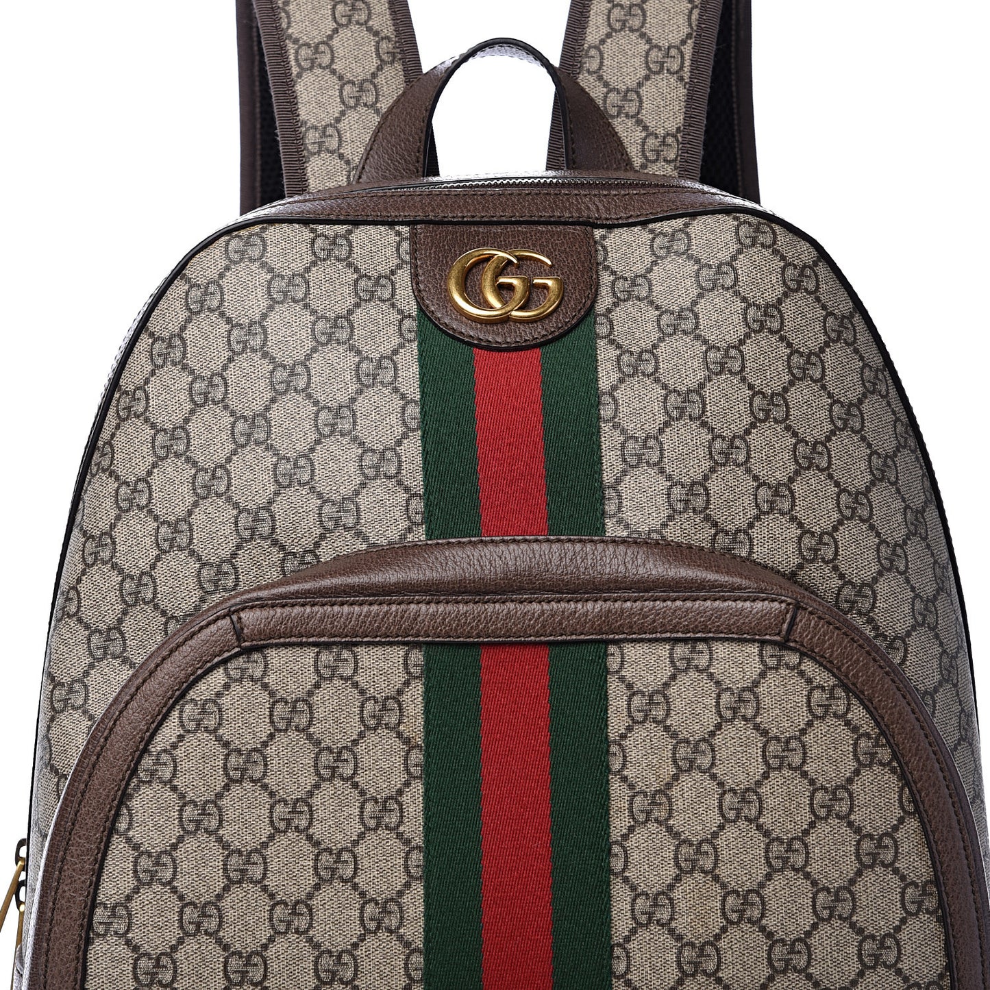GG Supreme Monogram Medium Ophidia Day Backpack Brown