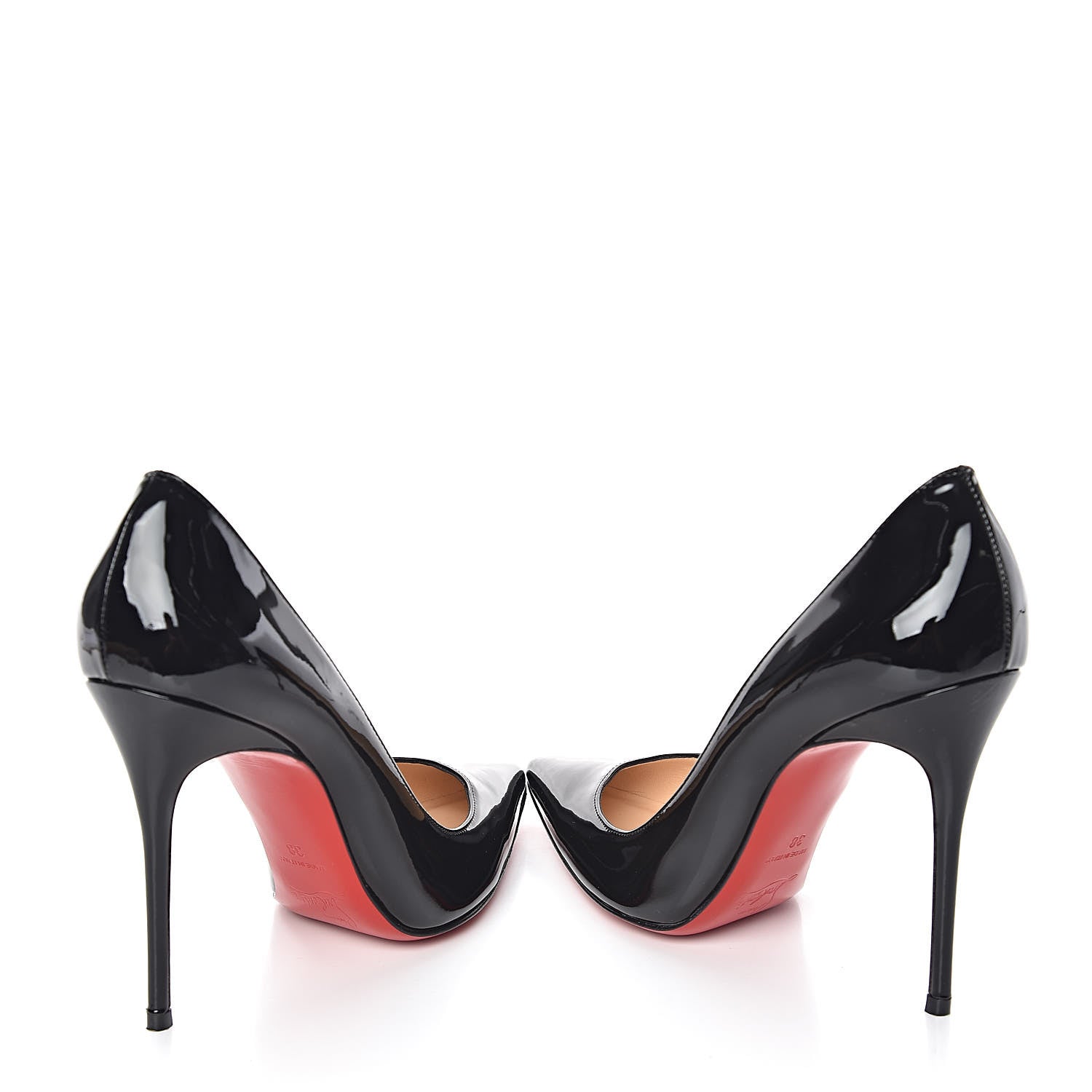 Christian Louboutin Patent Decollete 554 100 Pumps 38 Black 4 of 10