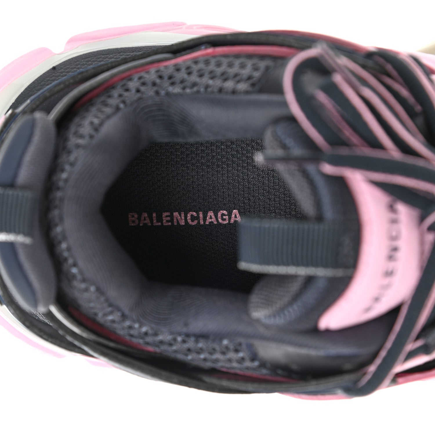 Balenciaga Mesh Nylon Womens Track Sneakers 37 Grey Pink 7 of 9