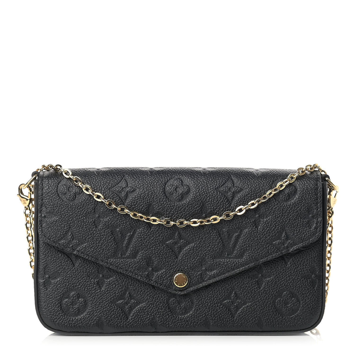 Louis Vuitton Empreinte Pochette Felicie Chain Wallet Black 1 of 10