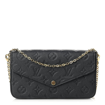 Louis Vuitton Empreinte Pochette Felicie Chain Wallet Black 1 of 10