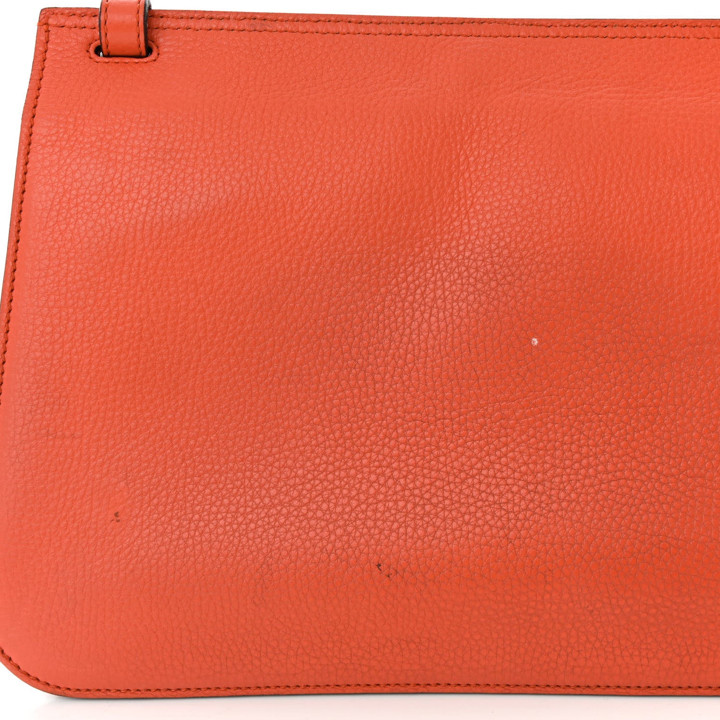 Cellarius Calfskin Medium Bamboo Daily Flap Shoulder Bag New Dark Orange