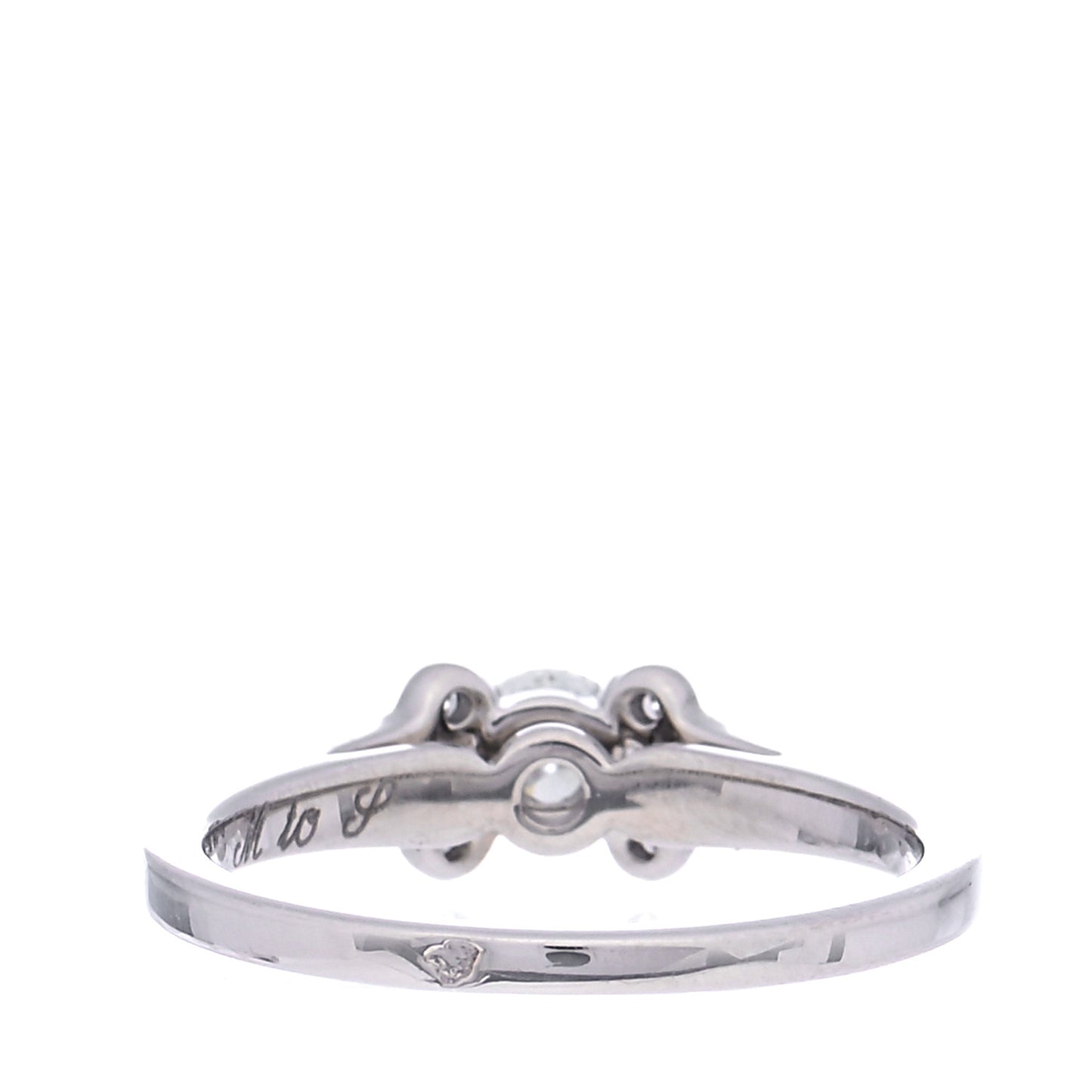 Platinum Diamond .27ct Ballerine Solitaire Engagement Ring 51 5.75