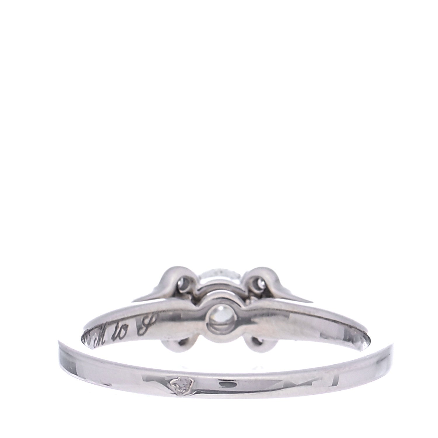 Cartier Platinum Diamond .27ct Ballerine Solitaire Engagement Ring 51 5.75 3 of 6