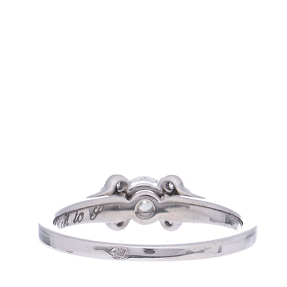 Cartier Platinum Diamond .27ct Ballerine Solitaire Engagement Ring 51 5.75 3 of 6