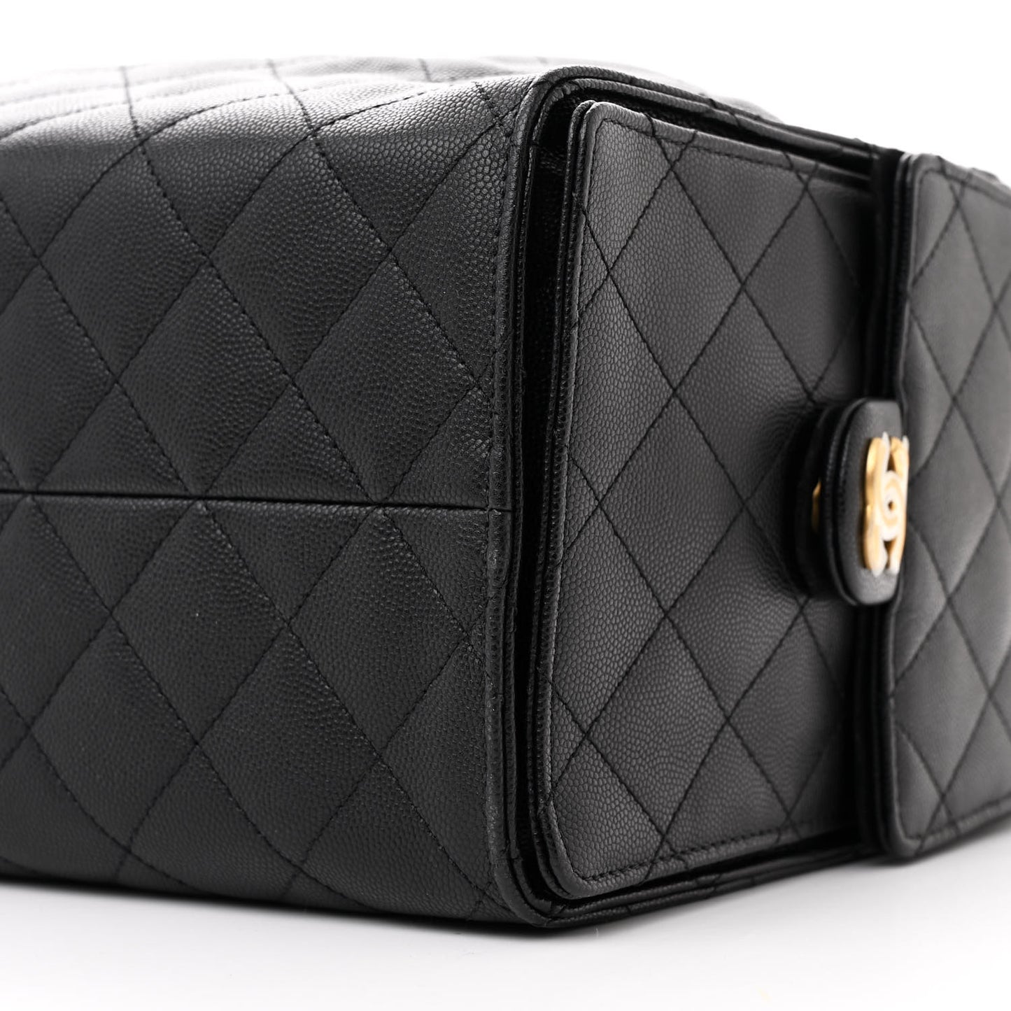 Caviar Quilted Medium Chanel 25 Handbag Black