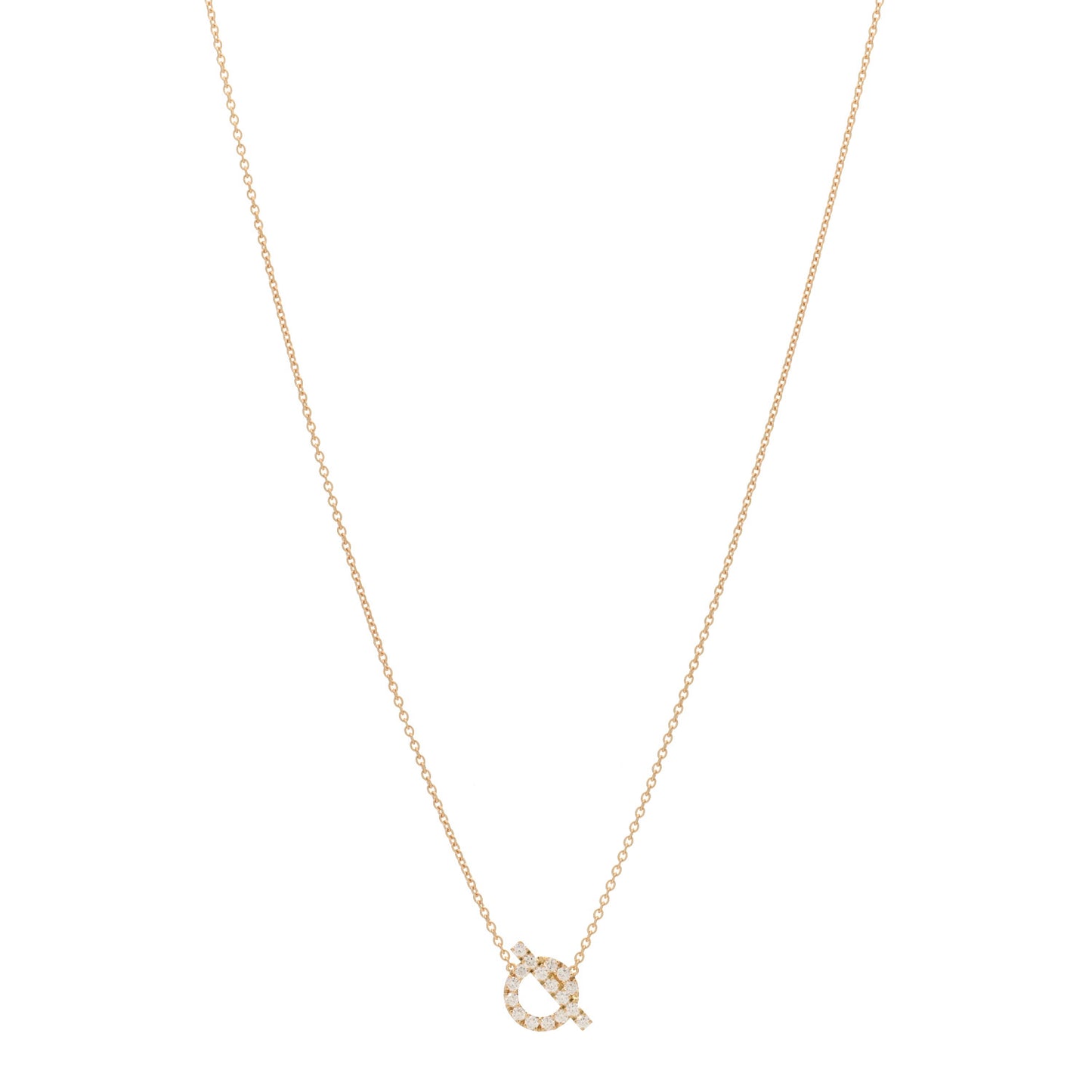 18K Rose Gold Diamond Finesse Pendant Necklace