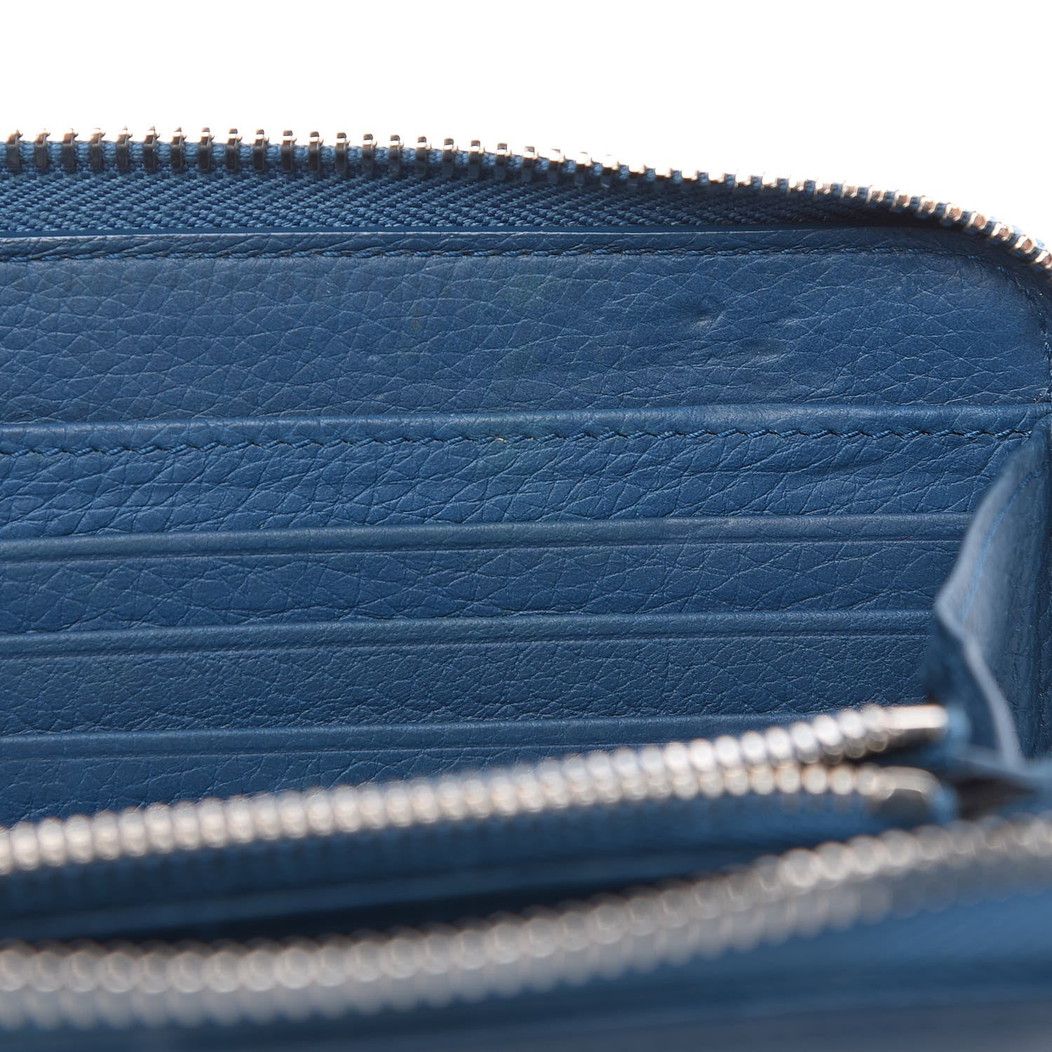 Christian Dior HOMME Grained Calfskin Zip Around Wallet Blue 17 of 17