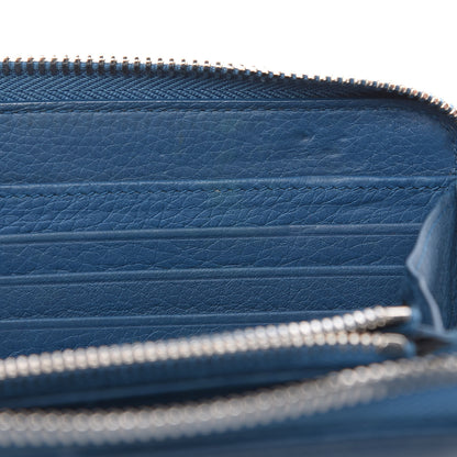 Christian Dior HOMME Grained Calfskin Zip Around Wallet Blue 17 of 17