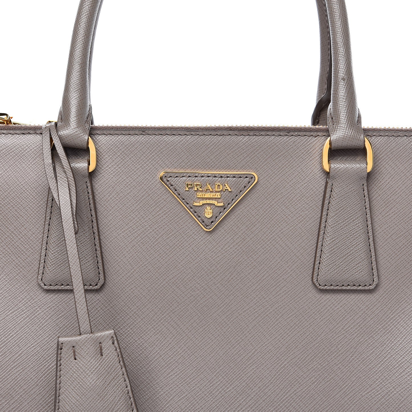 Saffiano Medium Galleria Double Zip Tote Argilla