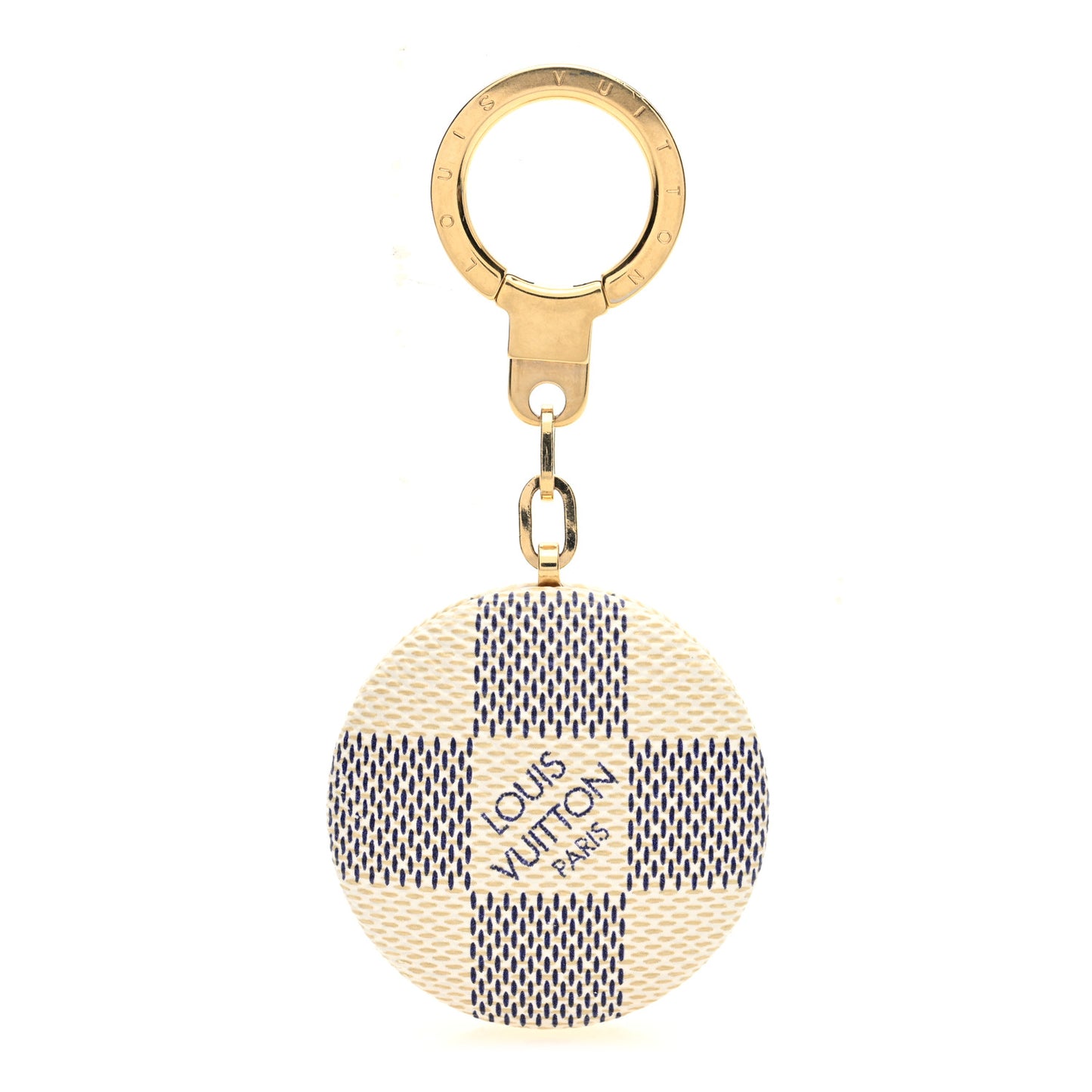 Damier Azur Astropill Keychain White