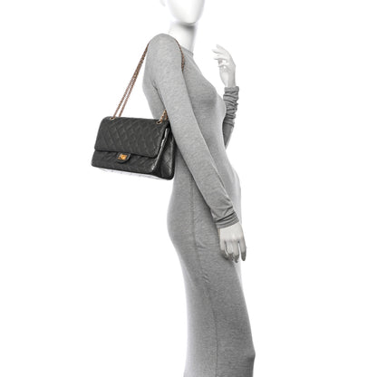 Chanel Metallic Calfskin Quilted 2.55 Reissue 226 Flap Charcoal 2 of 10
