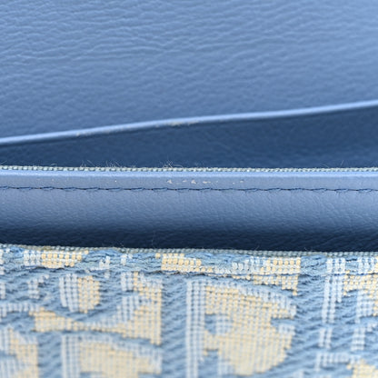 Christian Dior Oblique Saddle Card Holder Cornflower Blue 8 of 14