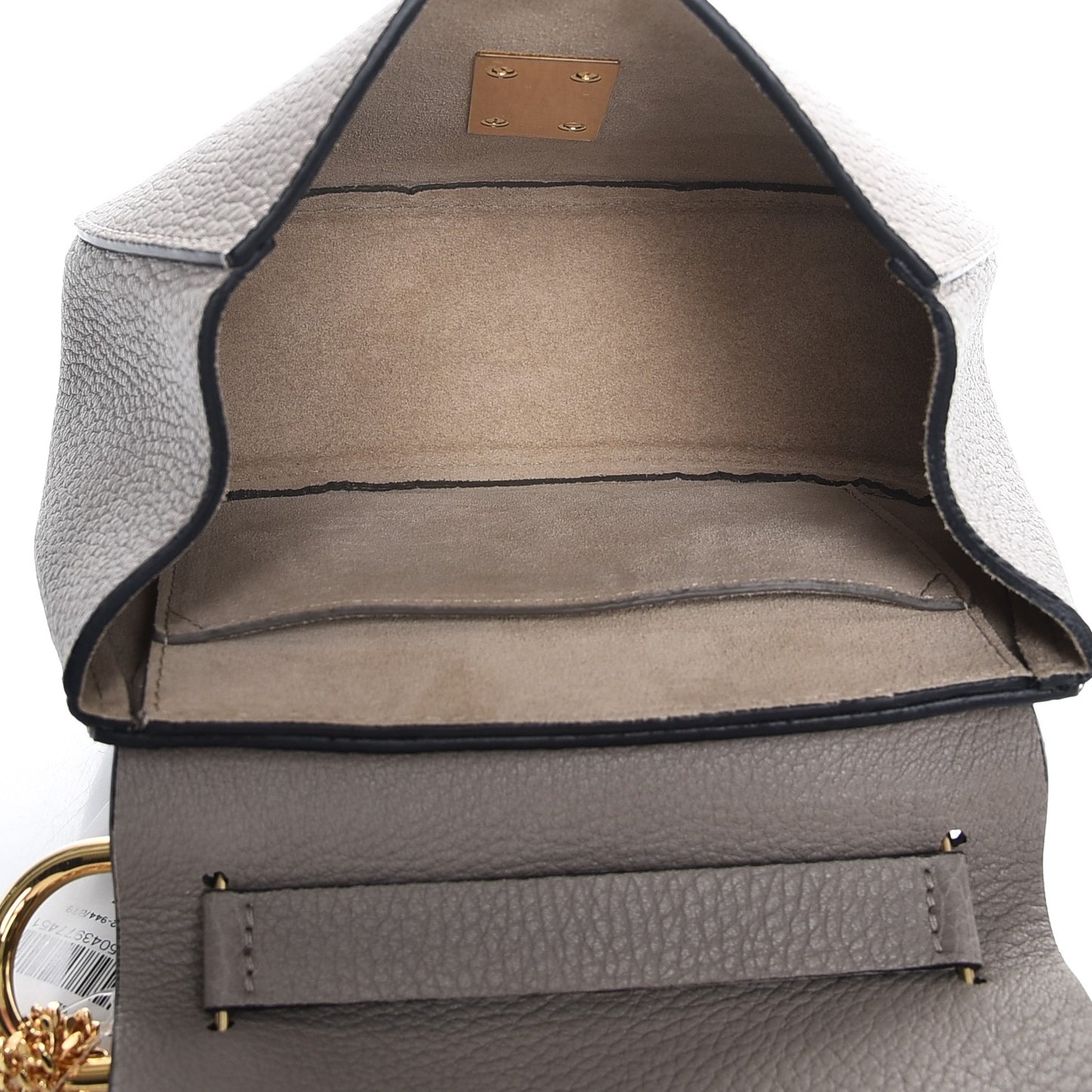Grained Lambskin Mini Drew Shoulder Bag Motty Grey