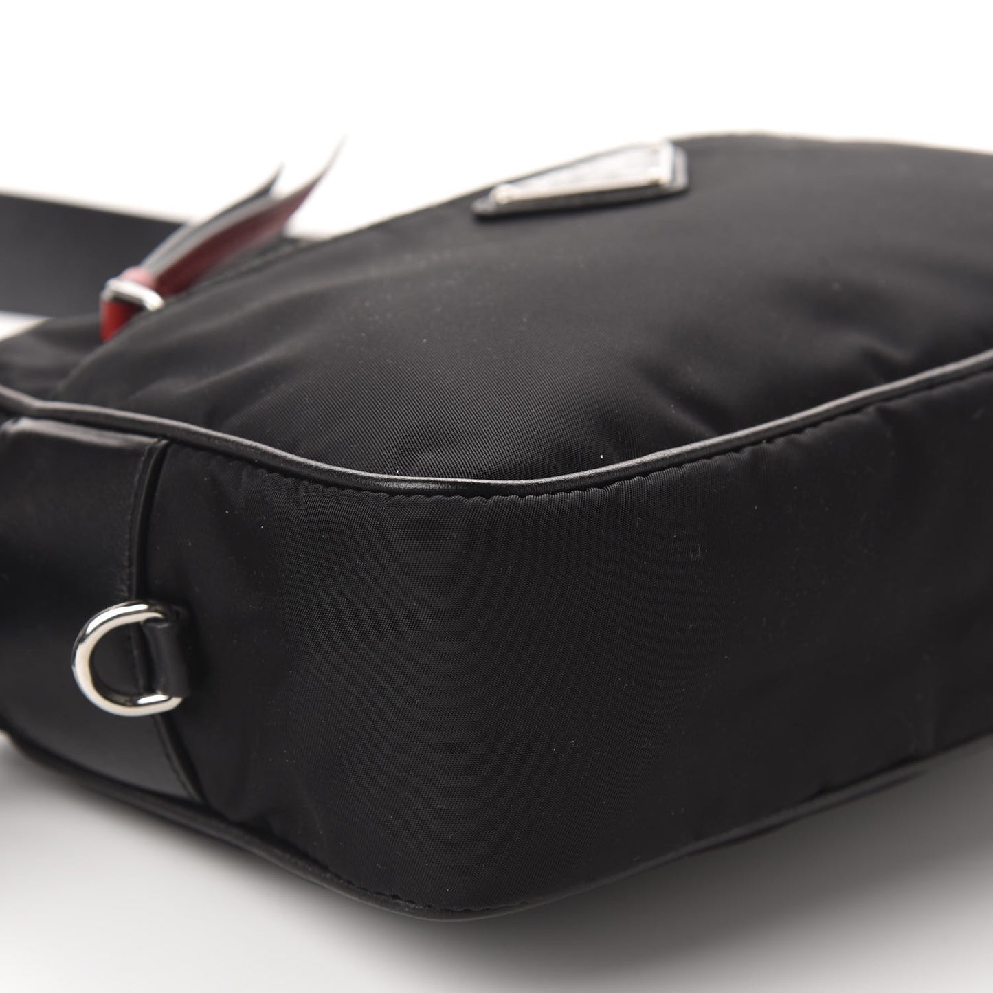 Tessuto Nylon Studded New Vela Shoulder Bag Black Fuoco