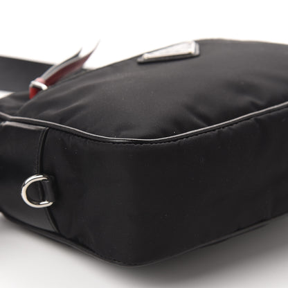 Prada Tessuto Nylon Studded New Vela Shoulder Bag Black Fuoco 6 of 11