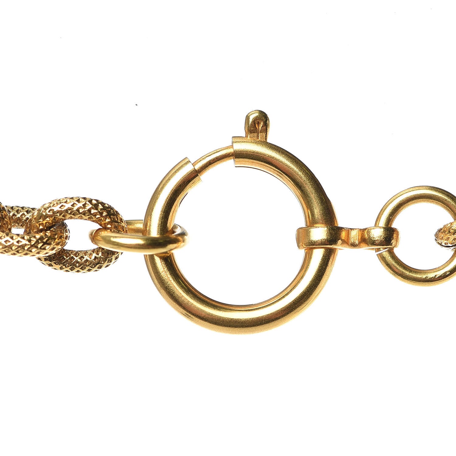 Chanel Textured Etruscan CC Tassel Necklace Gold 5 of 7