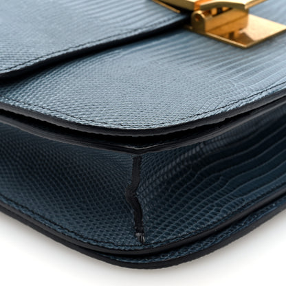 Celine Lizard Medium Classic Box Flap Bag Blue 8 of 9