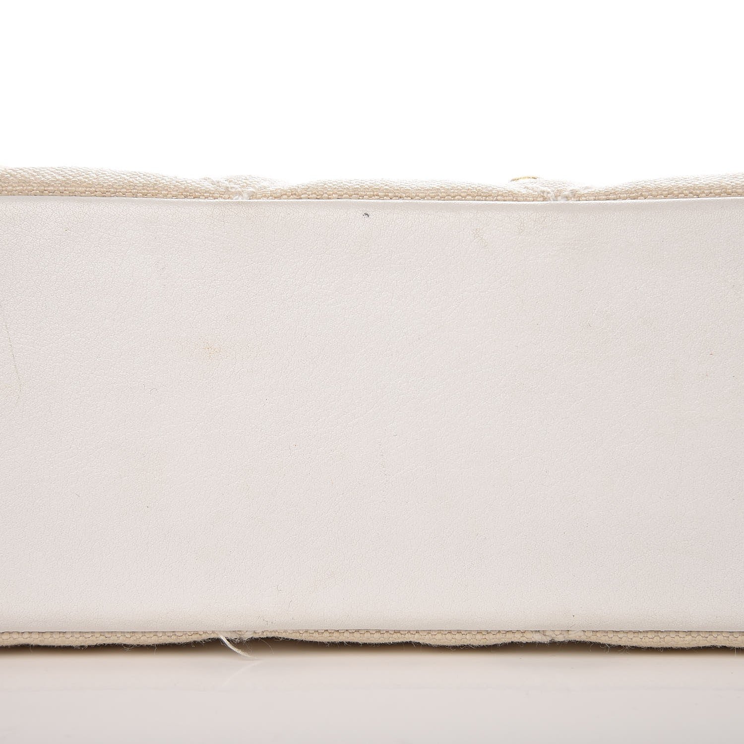 Chanel Lambskin Canvas Quilted Top Handle Flap Bag White 9 of 27