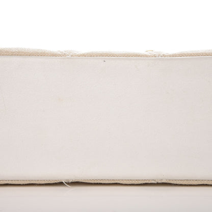 Chanel Lambskin Canvas Quilted Top Handle Flap Bag White 9 of 27