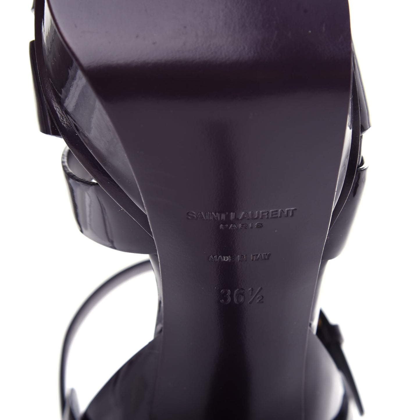 Patent Soft Tribute 105 Platform Sandals 36.5 Prune