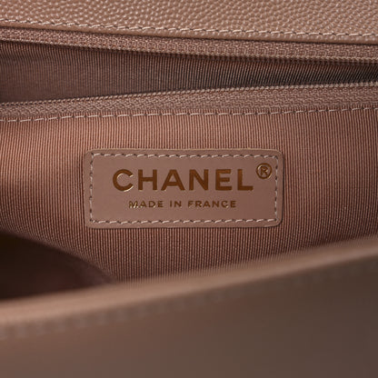Chanel Caviar Quilted New Medium Boy Flap Beige 6 of 10