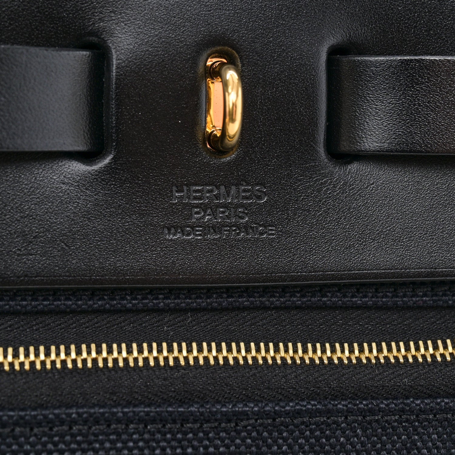 Hermes Military Toile Vache Hunter Herbag Zip PM 31 Black 7 of 14