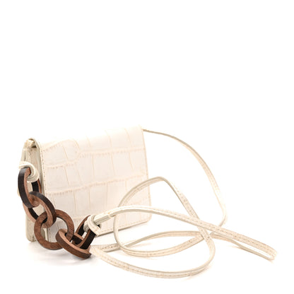 Jacquemus Calfskin Crocodile Embossed Le Riviera White 3 of 11