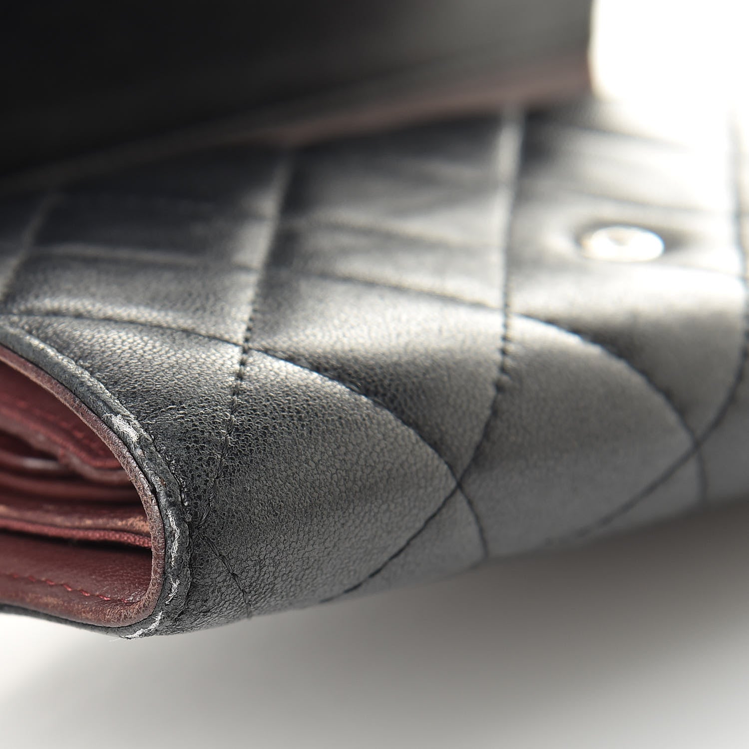 Chanel Lambskin Quilted Large Flap Wallet Black 12 of 20