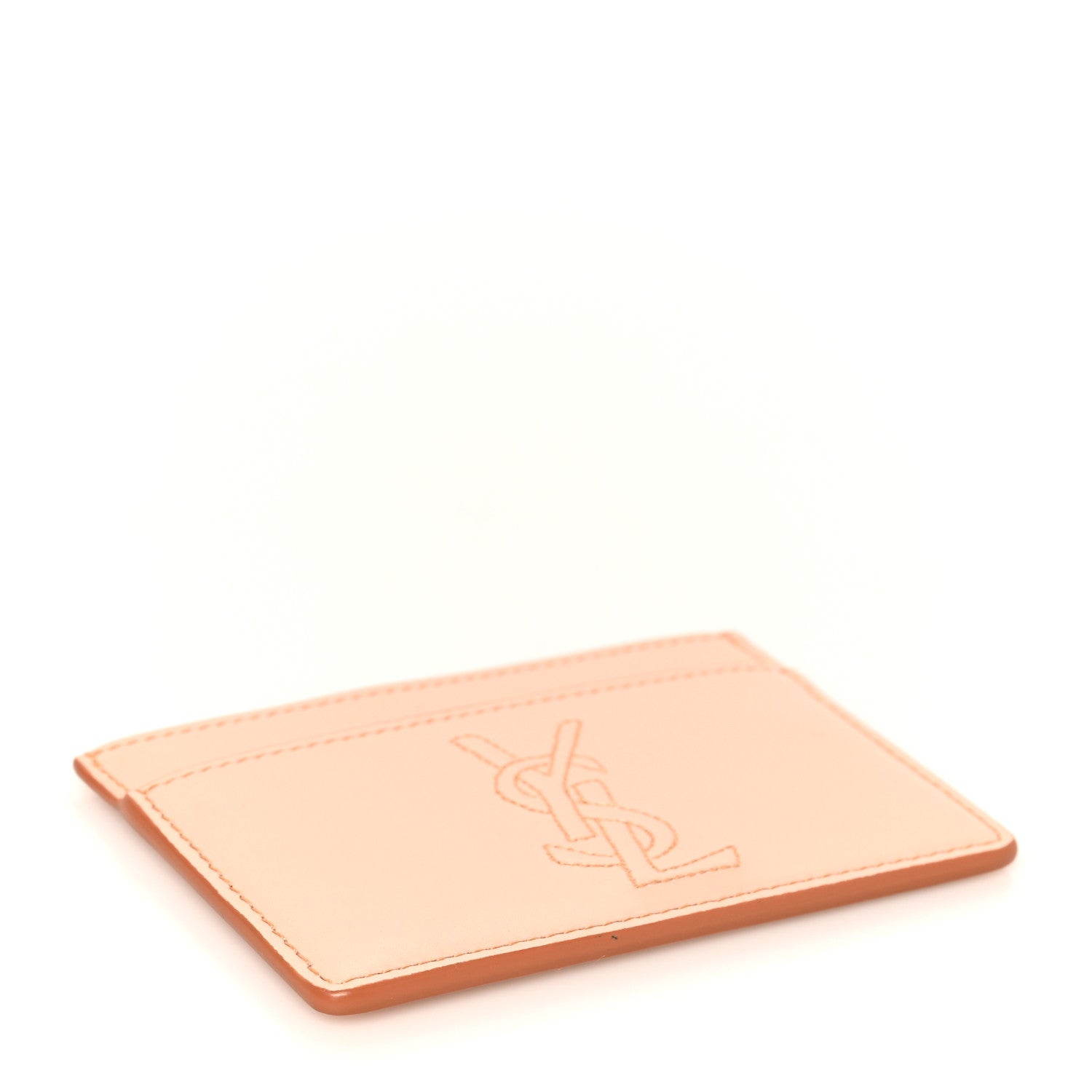 Saint Laurent Calfskin Belle De Jour Card Case Blush 4 of 8