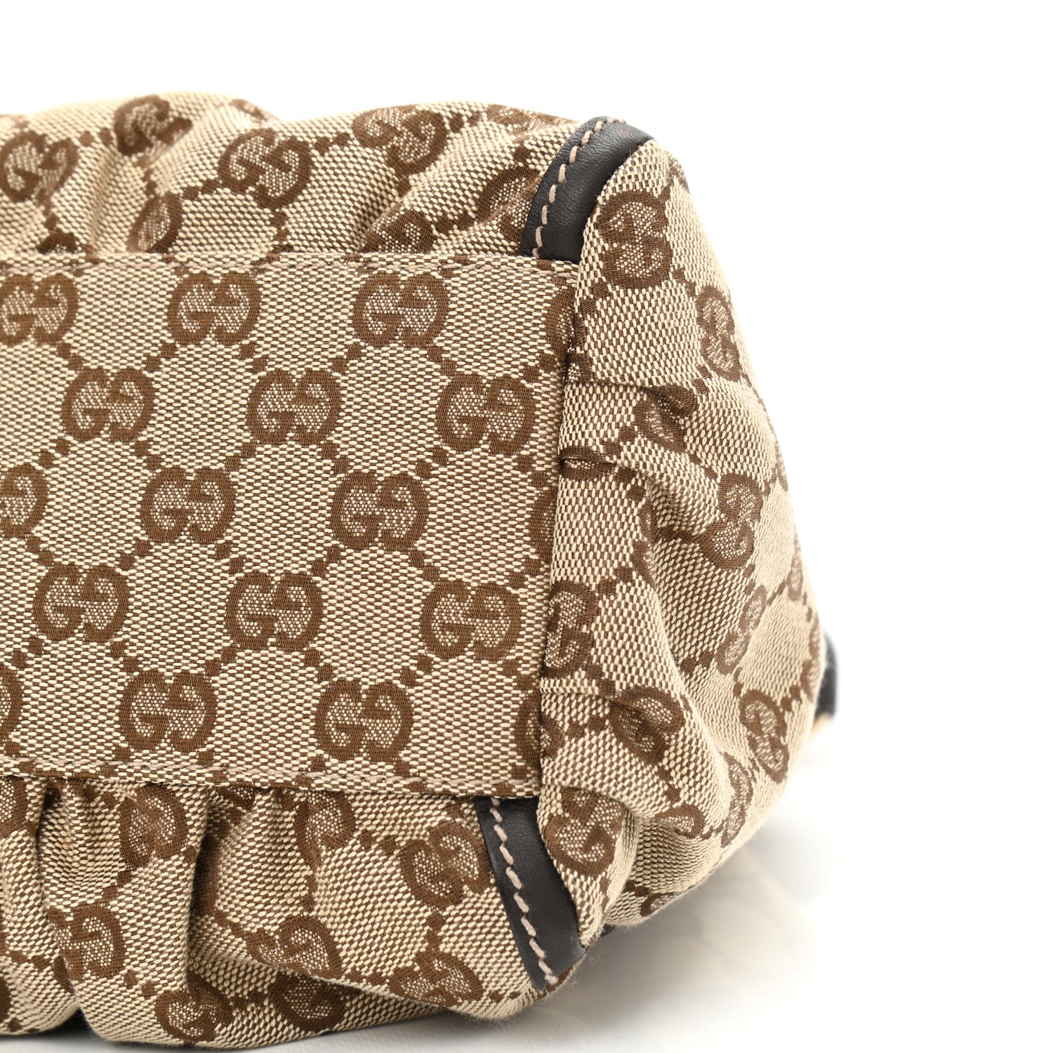 Gucci Monogram Medium D Gold Ring Hobo Dark Brown 10 of 12