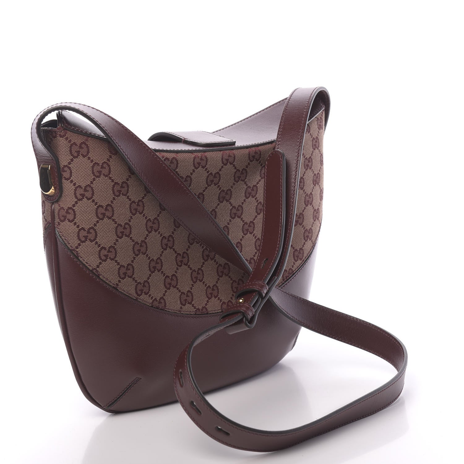 Gucci GG Monogram Calfskin Medium Arli Shoulder Bag Sahara Rubino Chardonnay 3 of 10