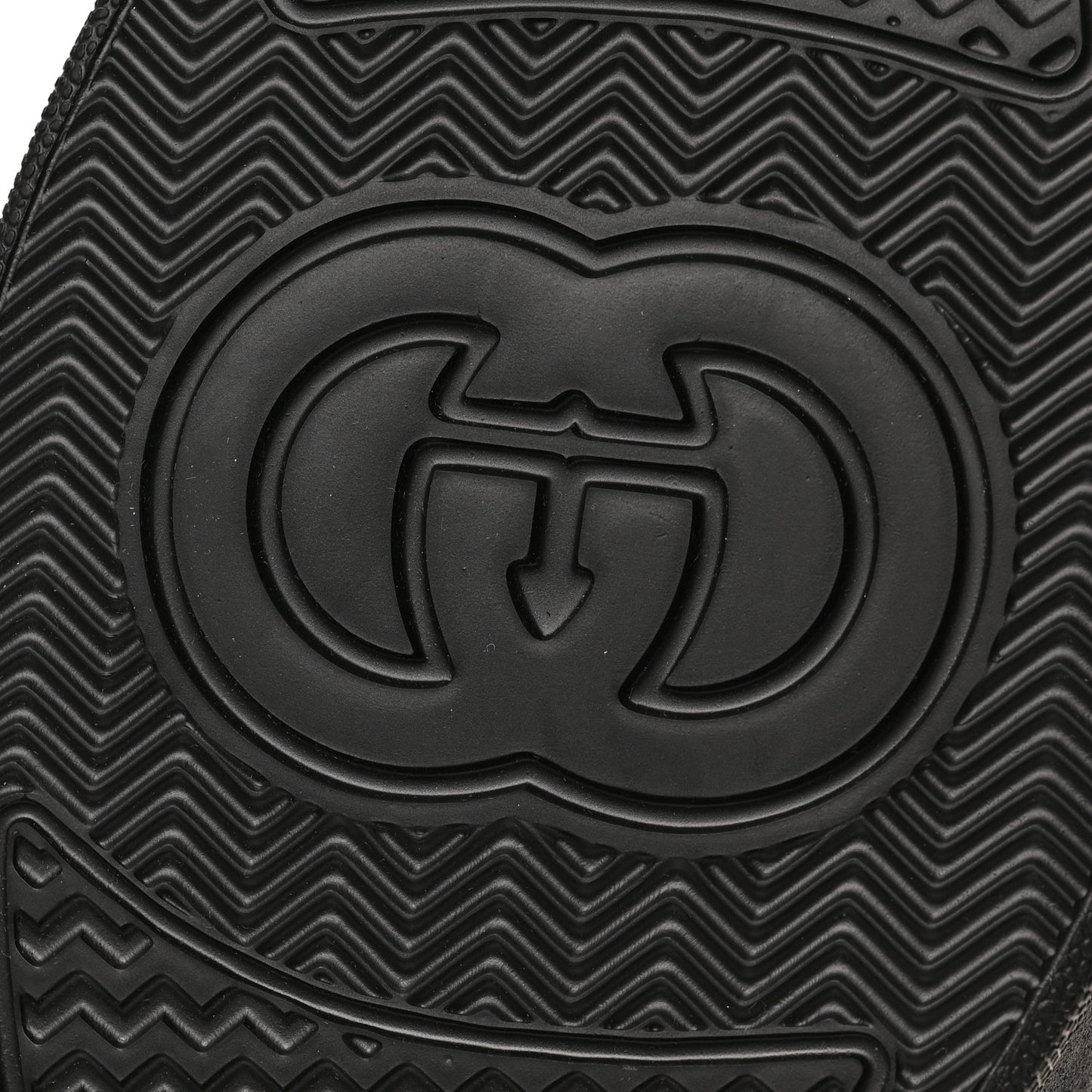 Calfskin GG Tennis Embossed Perforated Mens Interlocking G 55mm Sneakers 10.5 Black