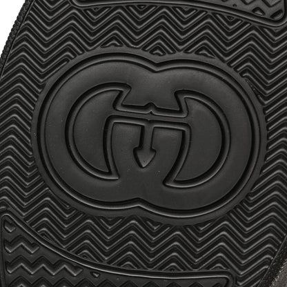 Gucci Calfskin GG Tennis Embossed Perforated Mens Interlocking G 55mm Sneakers 10.5 Black 6 of 9