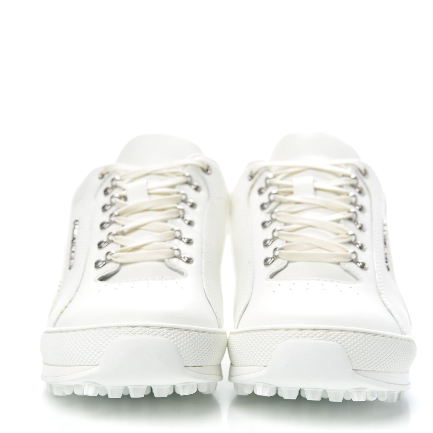 Calfskin Jump Low Top Sneakers 41 Optic White