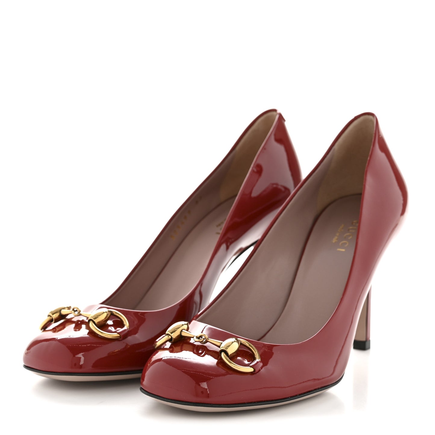 Vernice Crystal Horsebit Pumps 37 Rose Bed