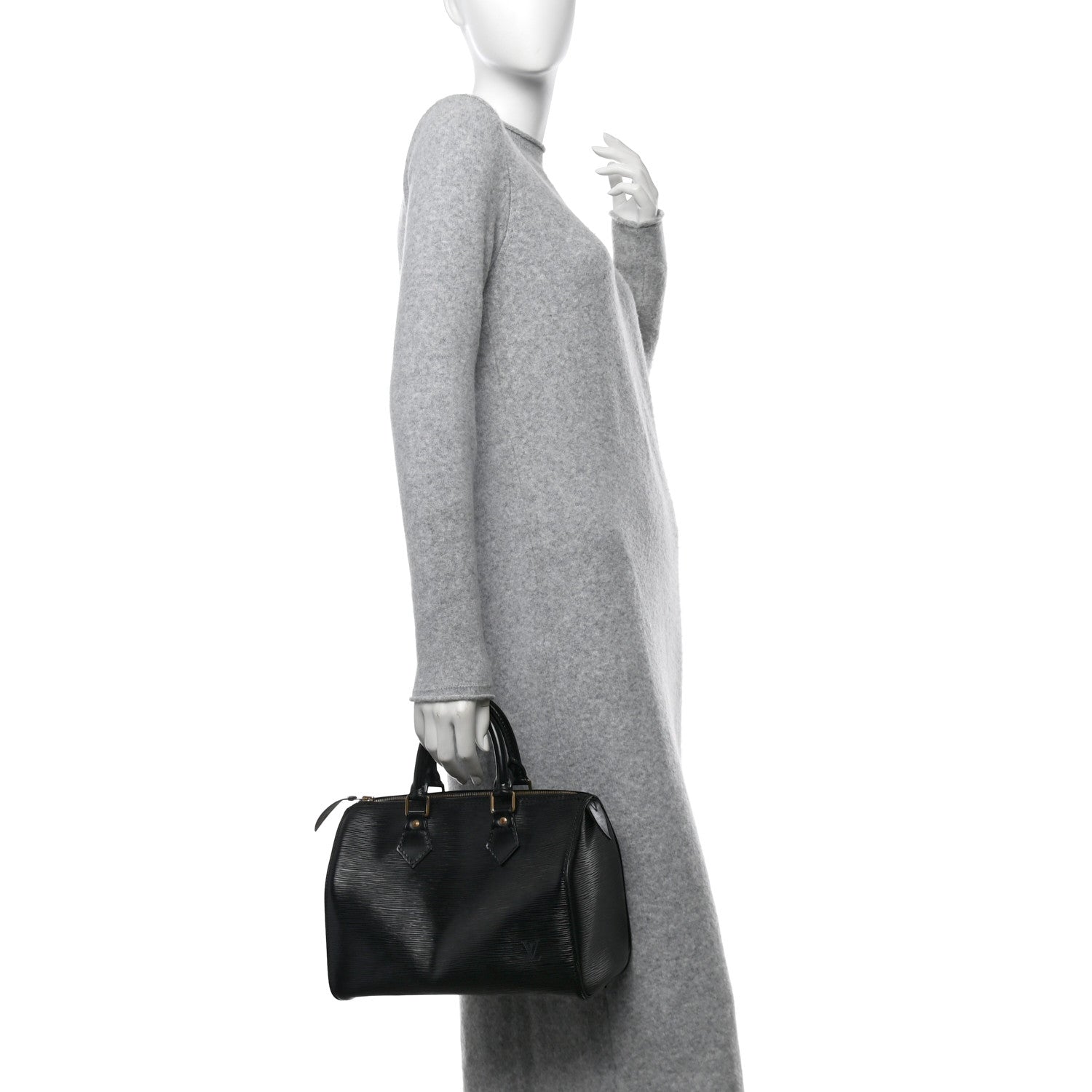 Louis Vuitton Epi Speedy 25 Black 2 of 15