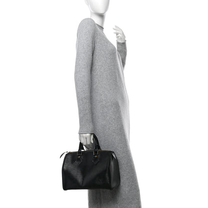 Louis Vuitton Epi Speedy 25 Black 2 of 15