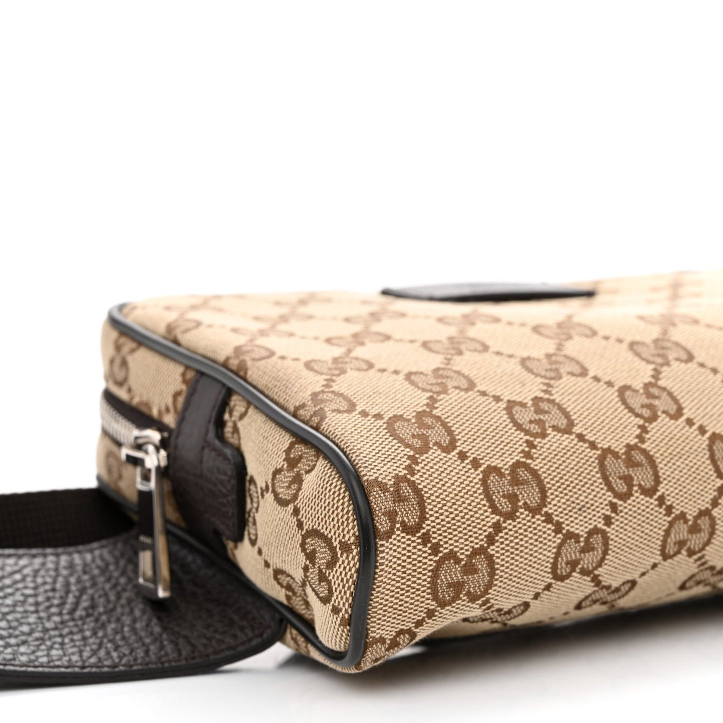 Monogram Dollar Calfskin Belt Bag Beige Ebony Testa di Moro Marrone Scuro