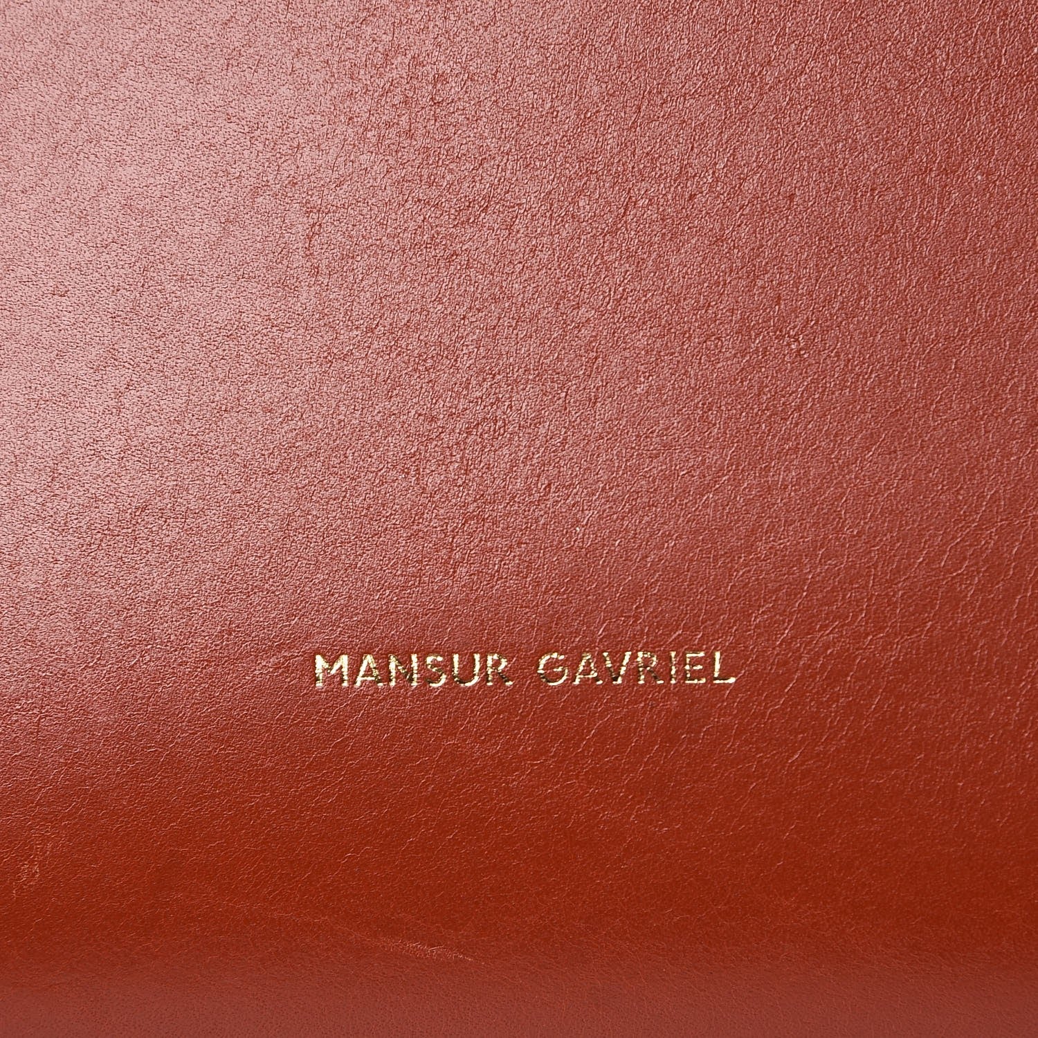 Mansur Gavriel Calfskin Mini Bucket Bag Saddle 6 of 10