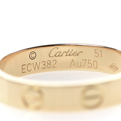 Cartier 18K Yellow Gold 3.5mm LOVE Wedding Band Ring 51 5.75 4 of 5